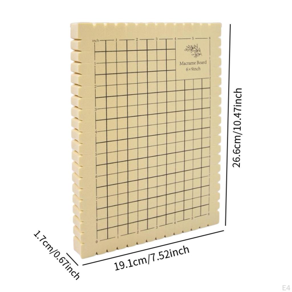 Lightweight Macrame Board with Grid To Secure Knot for Braiding Bracelets Beginners