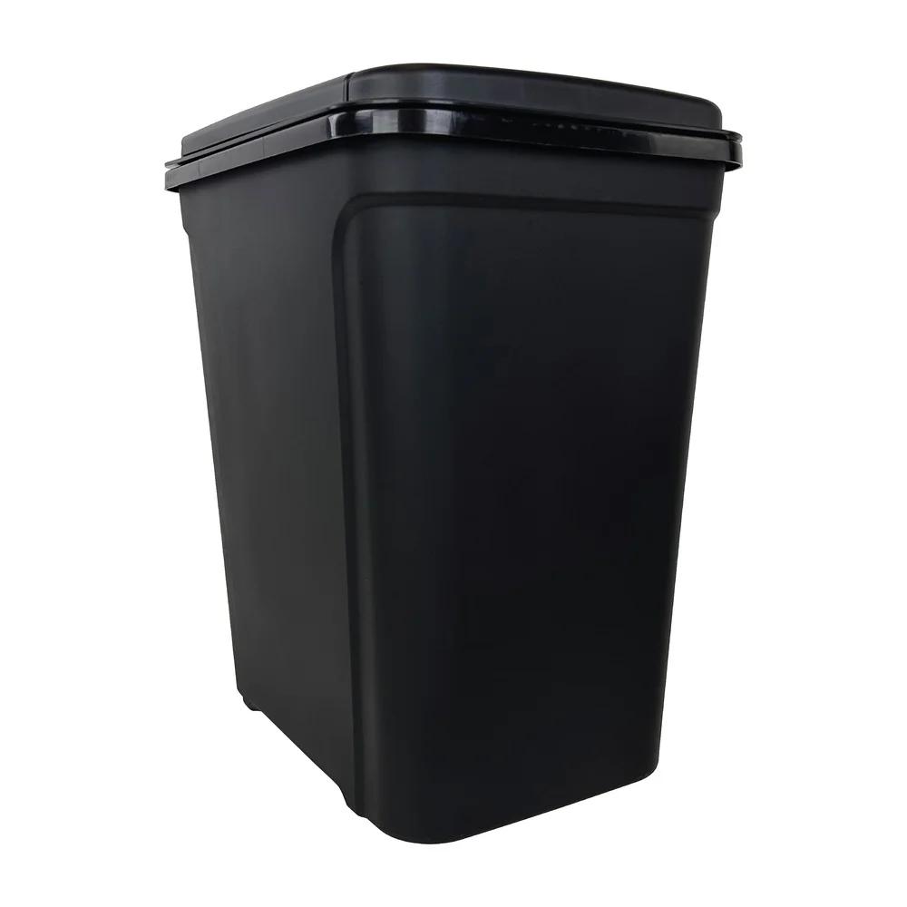 7.6 Gallon Touch Top Trash Can Durable Plastic Wastebasket Indoor Use Easy Clean Garbage Bin Office Bedroom Dorm Room