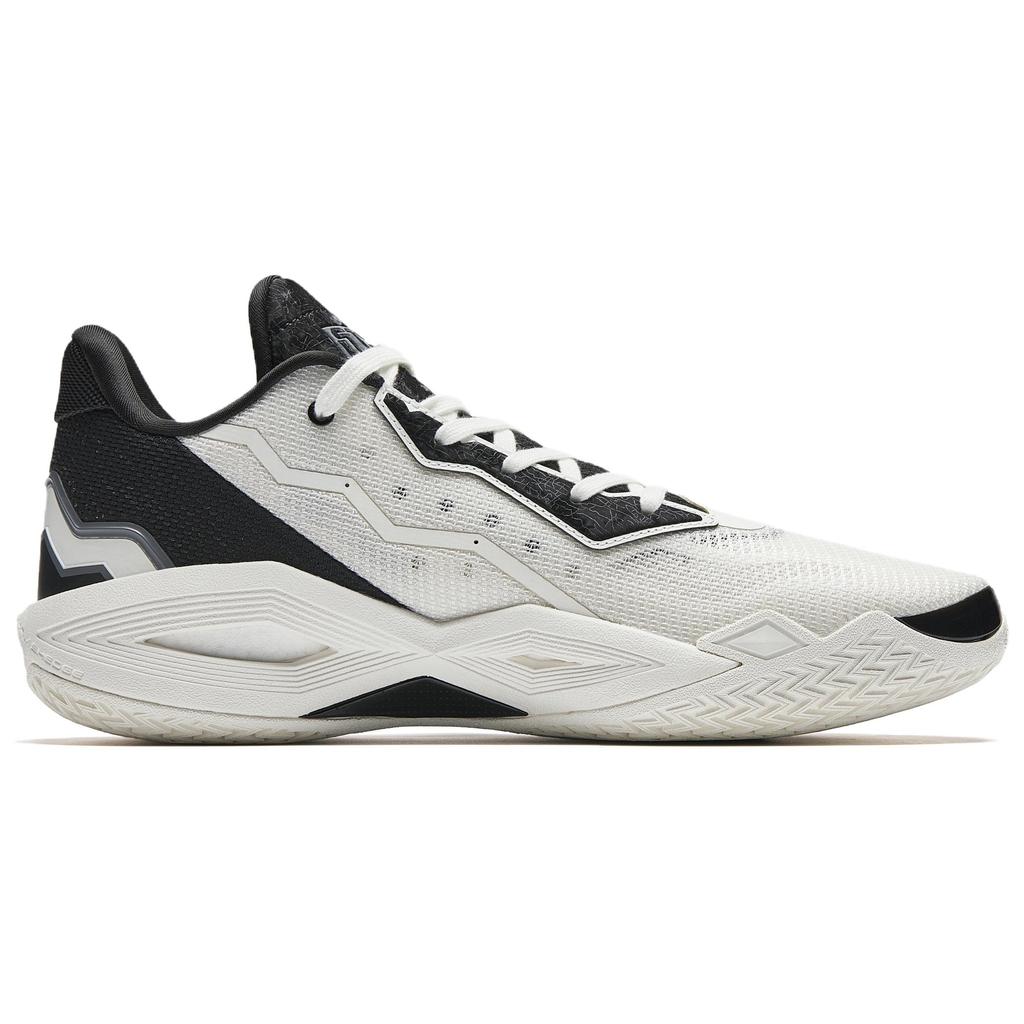 Anta Men Instant 1 V2 Low-top Nitrogen Cushion Basketball Sneakers White Black 912531101Q-2