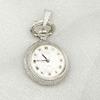 Used Excellent condition * CITIZEN Pocket Watch 17JEWELS Silver Color Hand-wound