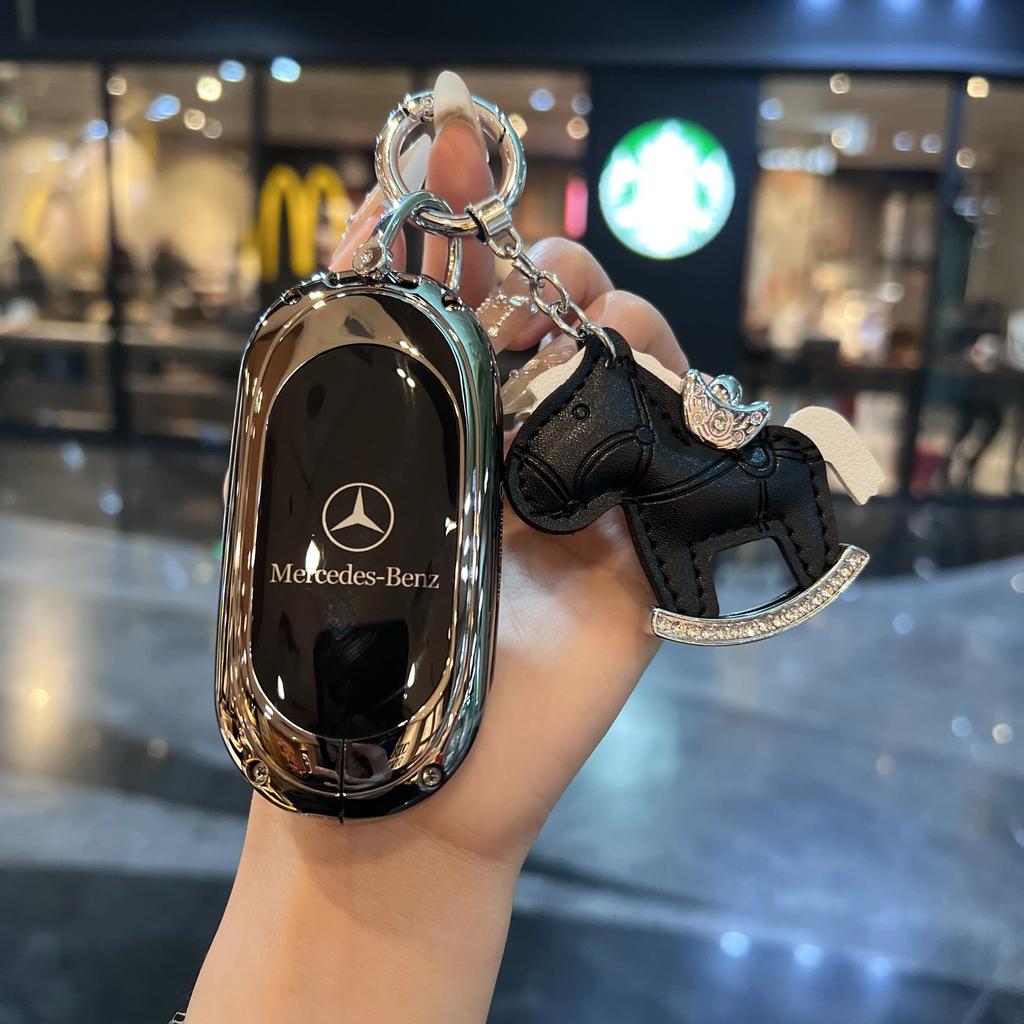 TXF4   Car Key Case Cover Shell Protector For Mercedes Benz 2021 C /S Class W223 W206 S350L S400L S450L S500L Accessories