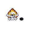 Skeleton-Shaped Cartoon Pin Punk- Skeleton Head With Flaming Spirit Alloy Drip- Anime Brooch