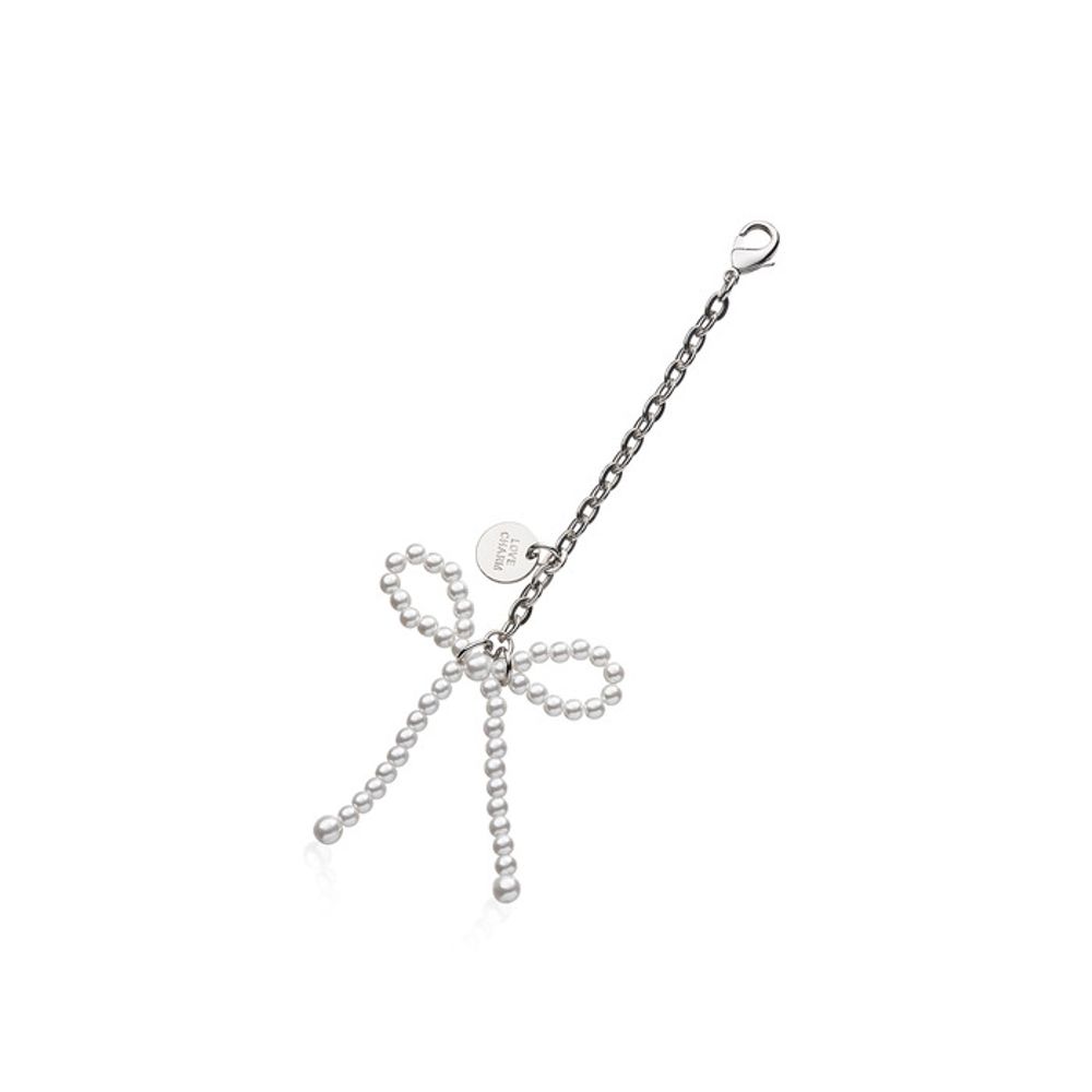 LOVE CHARM Love Charm Pearl Ribbon Charm