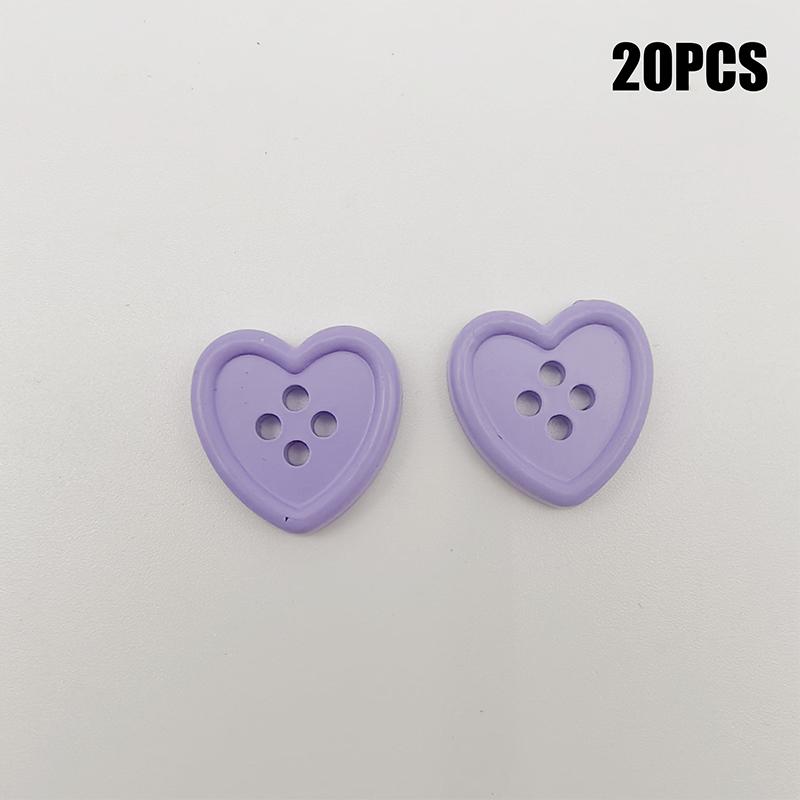 20Pcs/Set Buttons For Needlework Heart Sewing Button For Clothing Diy Accessories Decorative Craft Supplies