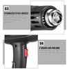 2000W Electric Hair Dryer with LCD Screen for Soldering