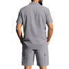 Casual Solid Color Linen Two Piece Sets Mens 2026 Spring Summer Fashion Short Sleeve Shirts and Shorts Outfits Men Linen Suits