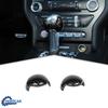 2x Schaltknaufabdeckung aus Kohlefaser, Zierleisten-Zubehör für Ford Mustang ab Baujahr 2015