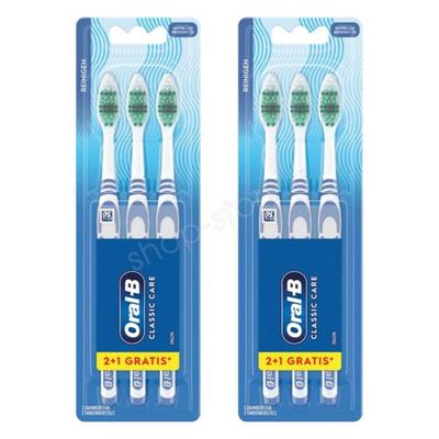 Zubní kartáčky - Oral-B - Classic Care - Balení 6 kusů - Střední štětiny - Náhodné barvy