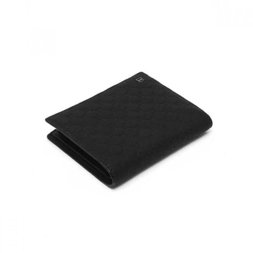 Daks Black Dd Board Logo Matte Leather Business Card Wallet