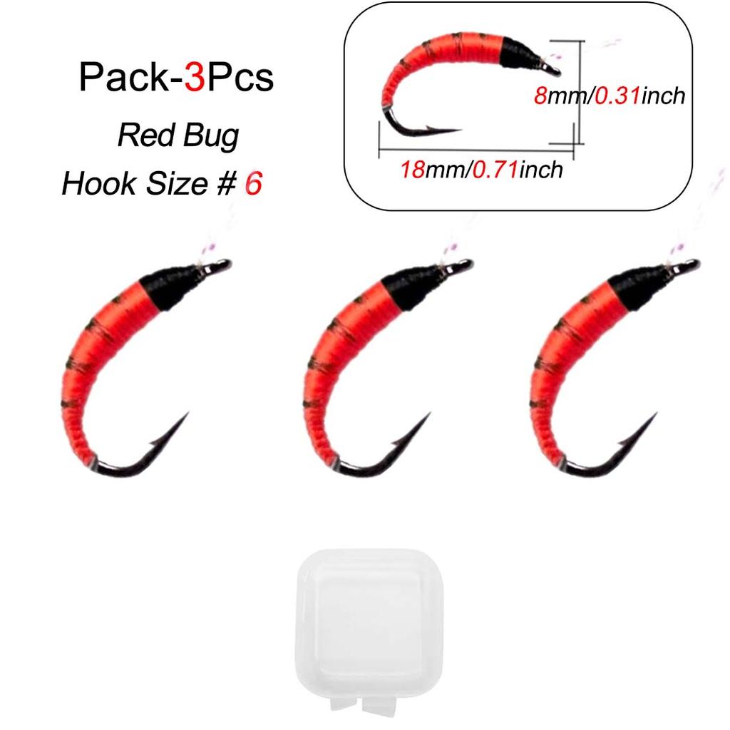 1/3Pcs Realistic Artificial Fly Fishing Lures Fly For Trout Fishing Artificial Insect Bait Lure Fishing