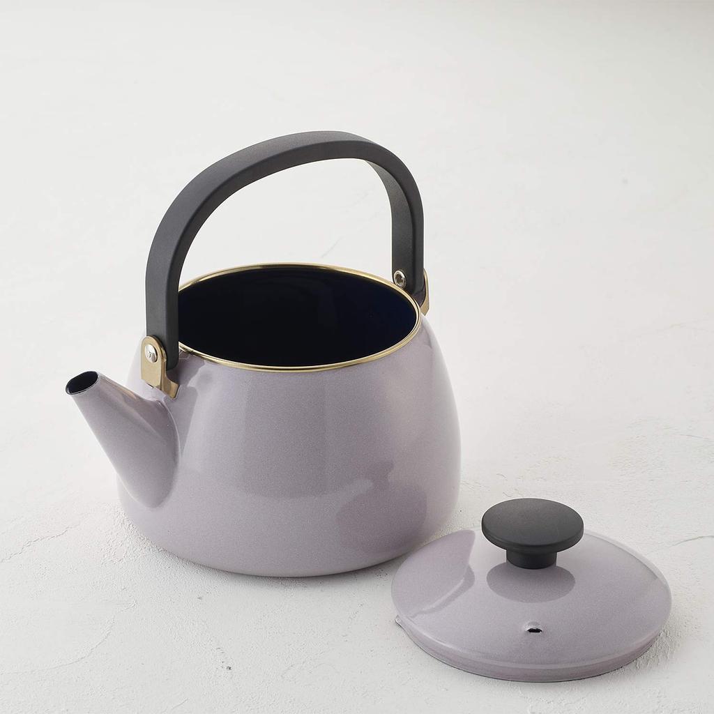 Fuji Enamel Enamel Kettle IH Compatible Purple Ash 2.5L CLF-2.5K/PA