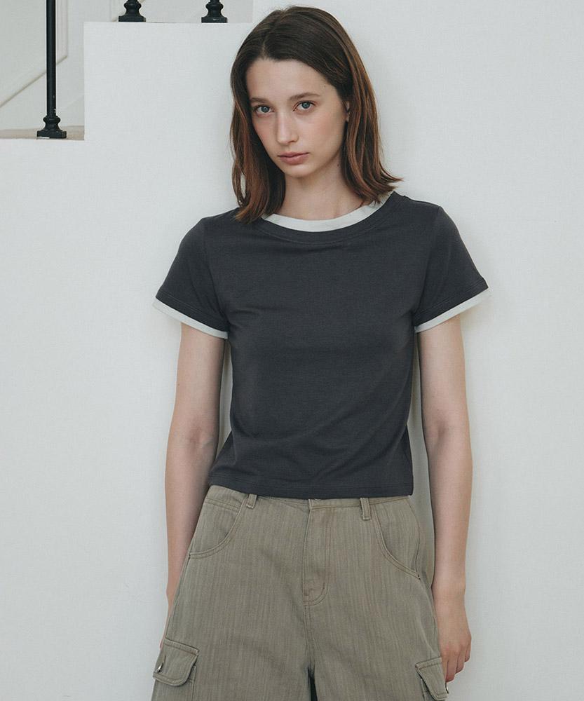 AAU Layered Short Sleeve T-Shirt_Charcoal