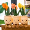 Creative Succulent Ornament Plush Fun Simulation Tulip Potted Plant Office Home Decor Ragdoll