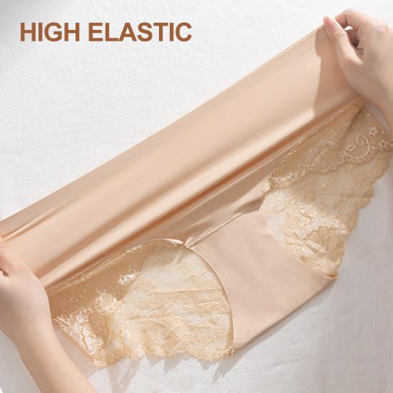 Cotton Underwear for Women Sexy Lace Stretch Hipster Panties High Waisted Seamless Soft Bikini Briefs