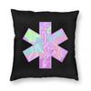 Emt Star Of Life Emergency Medical  Square Pillowcase Pillow Cover Cushion Throw Pillow for Home Sofa Living Room