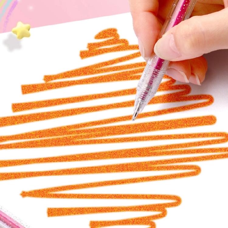 Glitters Gel Pen Multiple Color Glitters Pen for Making Card Colored Gel Marker for Coloring Journaling Drawing Craft