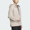 Adidas Brushed Shell Jacket Solid Color Logo Outdoor Fleece Lined Hooded Soft Shell Jacket Men Jackets Light-Khaki IL9010