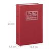 Relaxdays Faux Livre Coffre Fort Comme Livre De Poche-fermable À Clé 15, 5 X 5 Cm Rouge - 1002079947