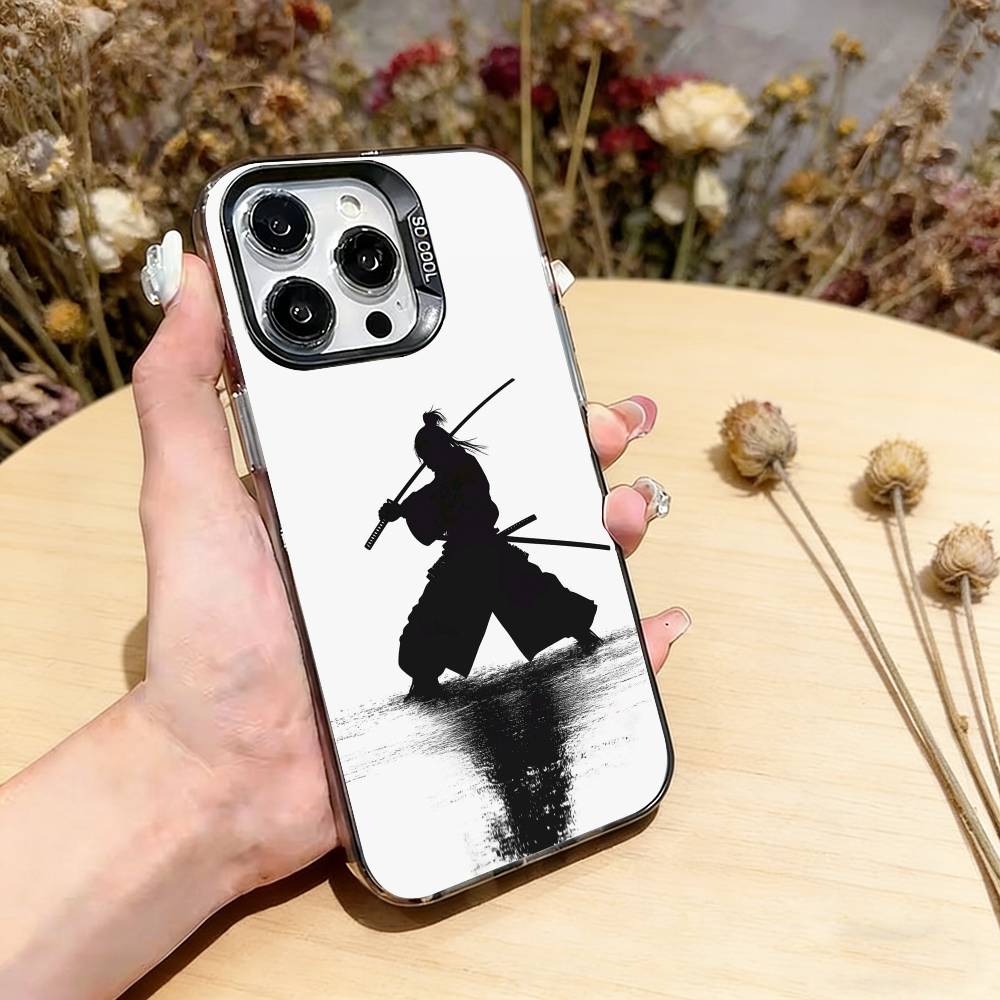

Japanese Bushido Samurai Phone Case For iPhone 17,16,15,14,13,12,11 Plus,Pro Max,XS,Colorful Silver Phone case Funda Cover iPhone13Pro