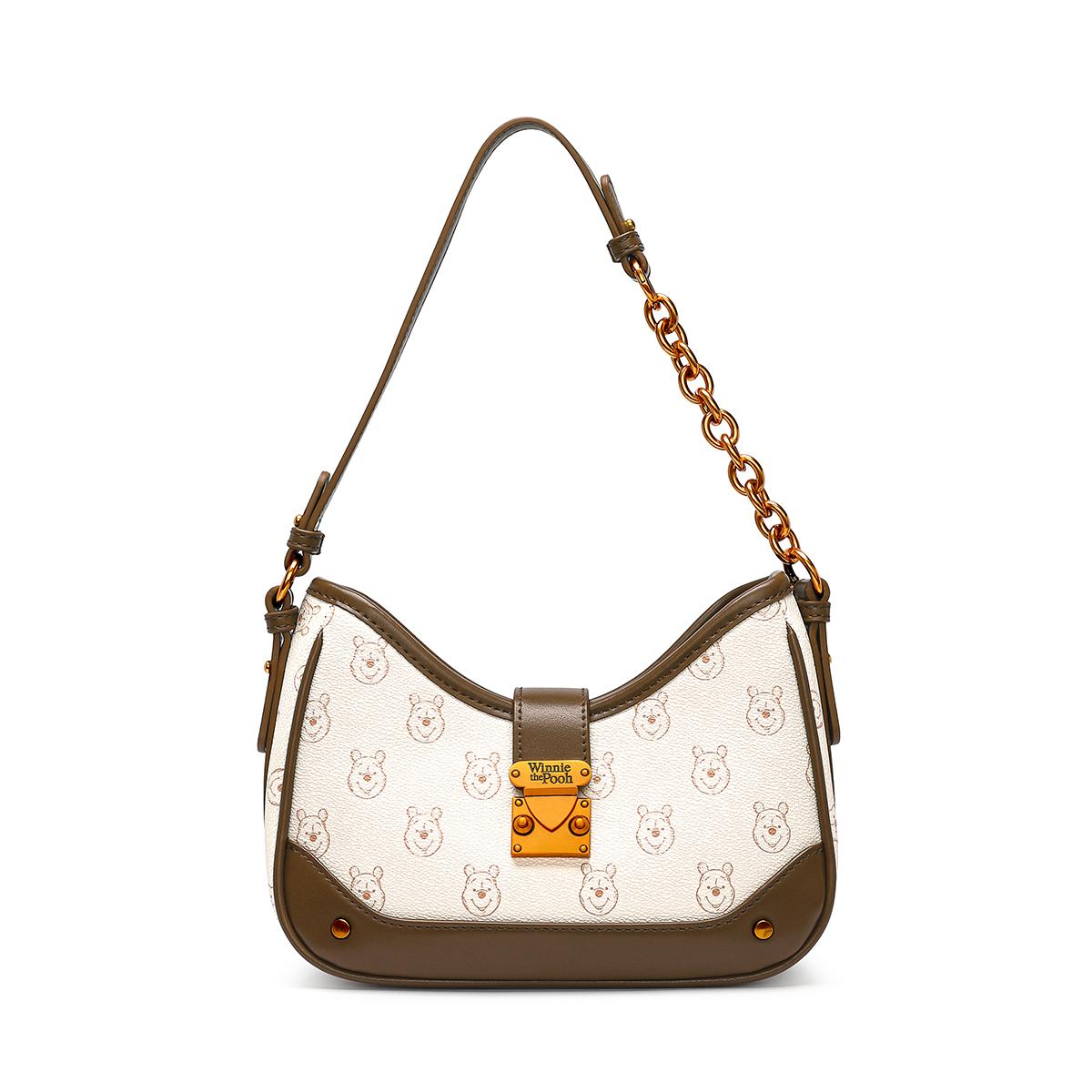 

Новая серия Disney Винни Пух ПУ Сумка через плечо Женская Экрю DHF23888-C11 24.1*7.1*17.5CM