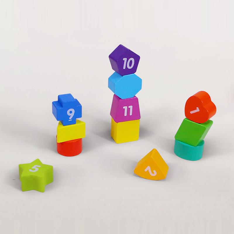 Building Block Clock Toy for Children / Digital Educational Early Learning Toy / Time Recognition Bead Set