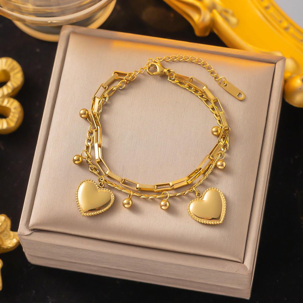 

Новый модный браслет из титановой стали с невыцветающим покрытием для женщин - Универсальные тренды европейского стиля