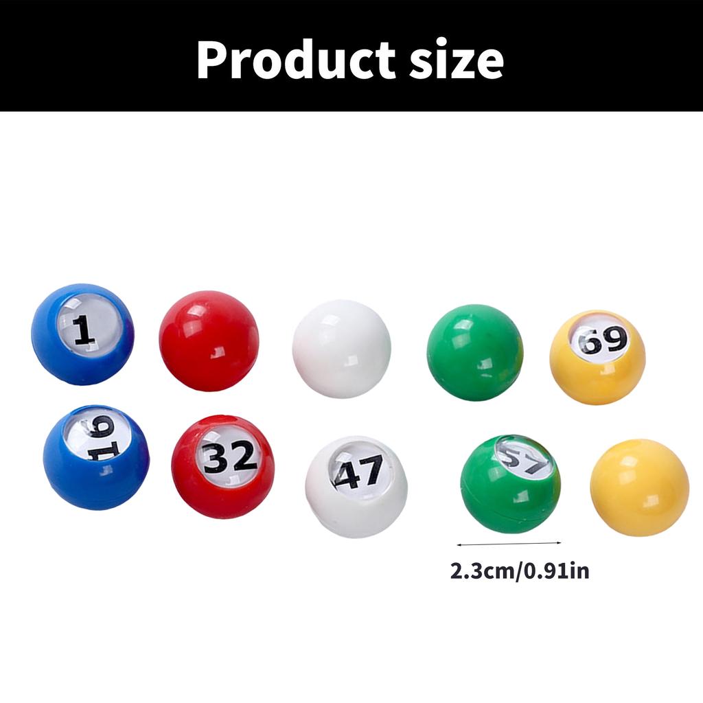 100Pcs Bingo Balls Raffle Bingo Balls Set Numbered Plastic Balls for Game Night Raffle Game Balls Bingo Number Balls