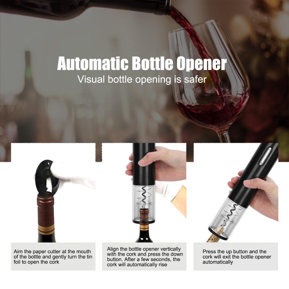 Foil Cutter Automatic Bottle Opener ABS Electric Corkscrew Fast Electric Wine Opener Outdoor