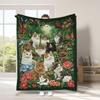 Vintage Pet Cat Digital-printed Polyester Bedroom Velvet Flannel Soft Sofa Cover Blanket Fleece Soft Cover Blankets for Beds