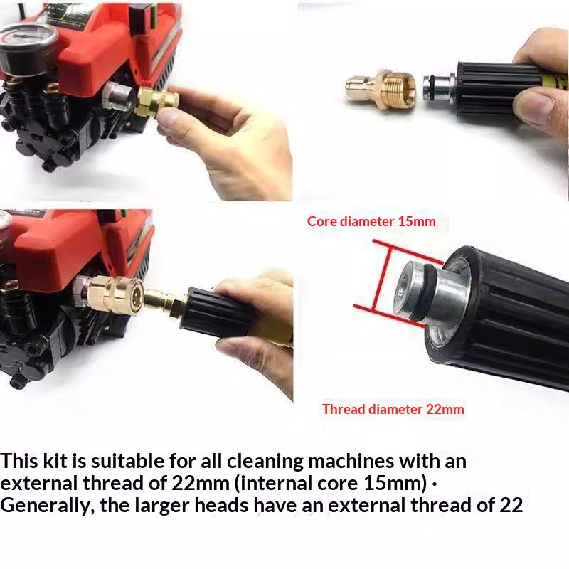 Rust Resistant Pressure Washer Connector Quick Plug M22 15 Female 1/4 Male Hose Adapter Pair for Car Washing