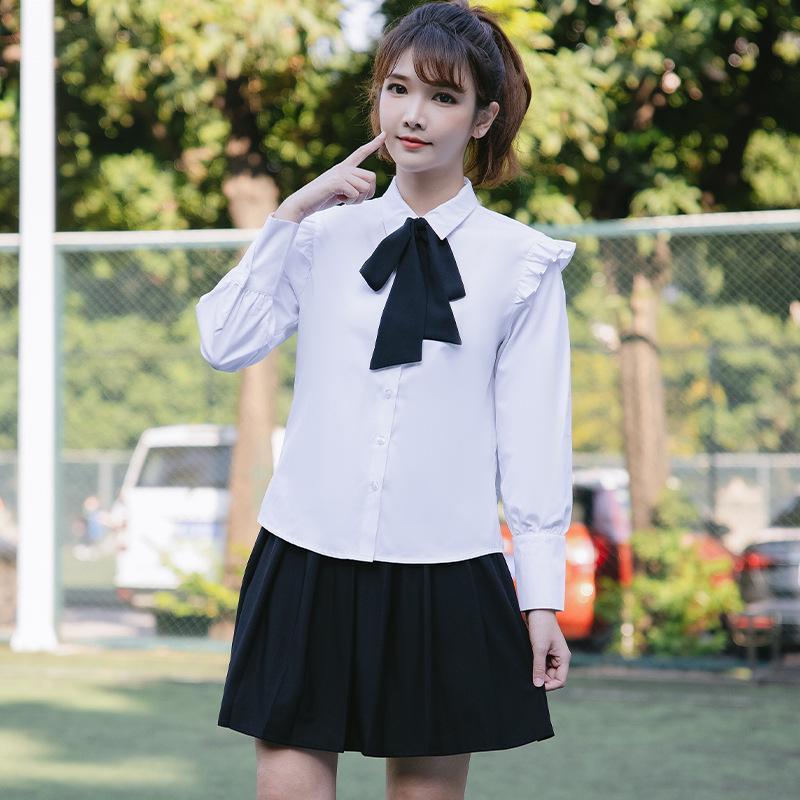 Women's College Style Long-Sleeve Shirt Dress - 2022 Spring Collection