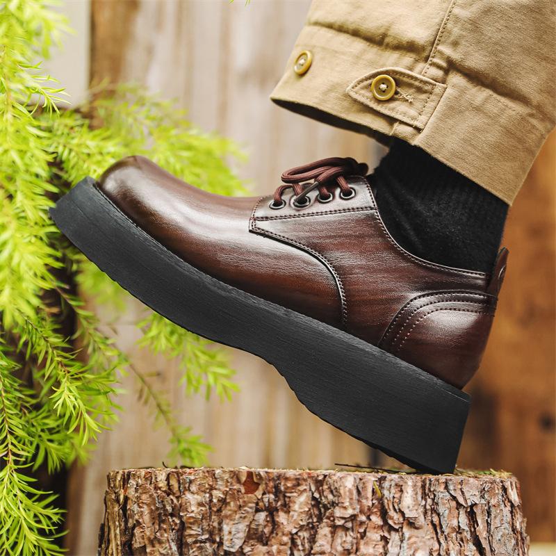 2024 Spring Derby platform British style small leather shoes versatile Korean version of student casual men's leather shoes 2881-J