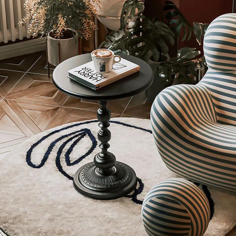 Nordic Eisen Kleine Runde Tisch Retro Wohnzimmer Kaffee Tisch Kreative Mobile Sofa Nacht Mini Tisch Bedrrom Haushalts Möbel