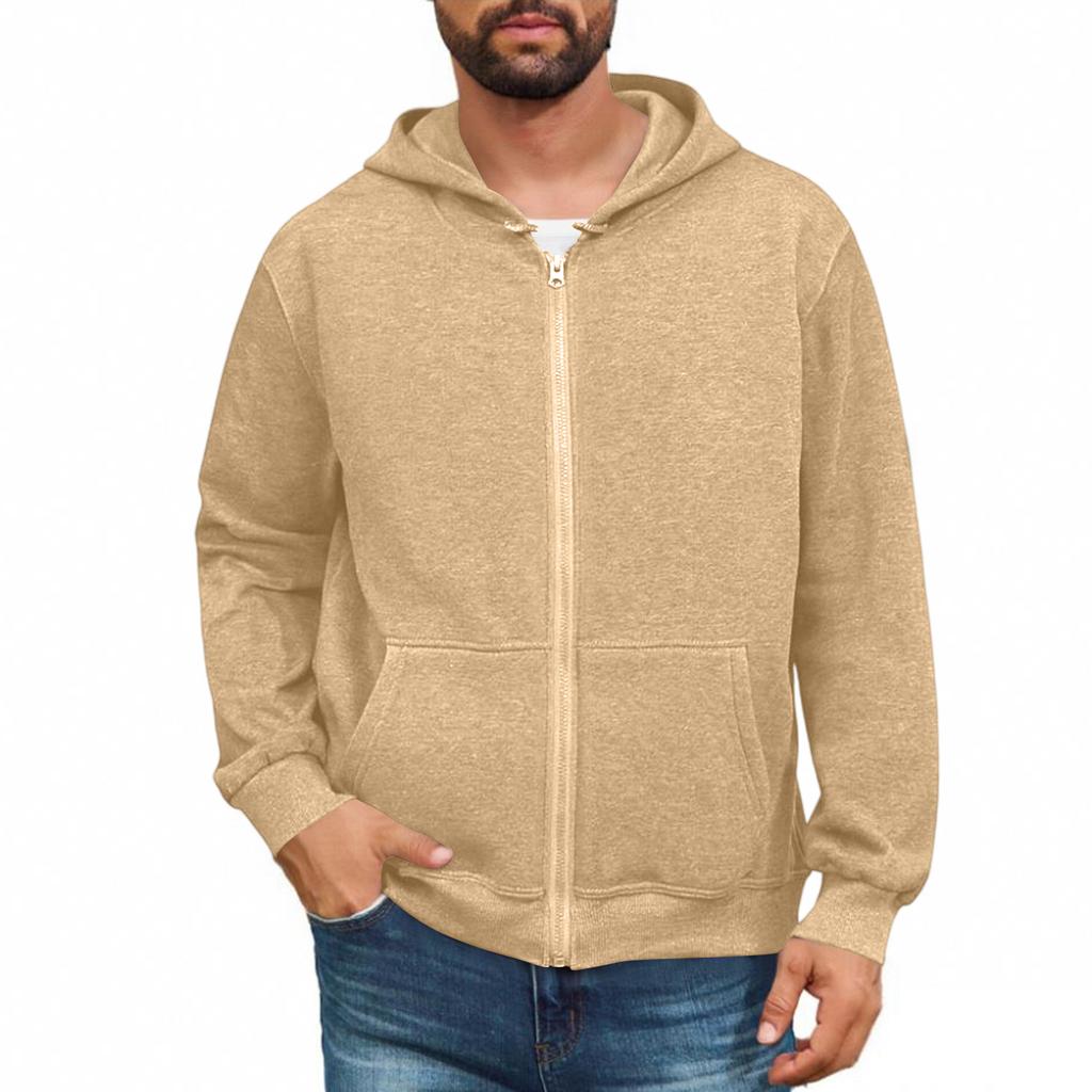Men Full Zip Up Sweatshirts Long Sleeve Pullover Tops Casual And Tall Jackets With Pockets