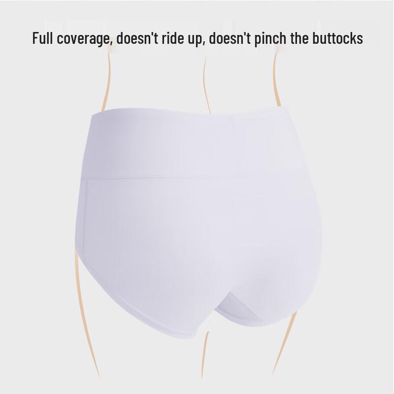 Duoduo Cotton Women's High-Waist Tummy Control 4-Pack Panties
