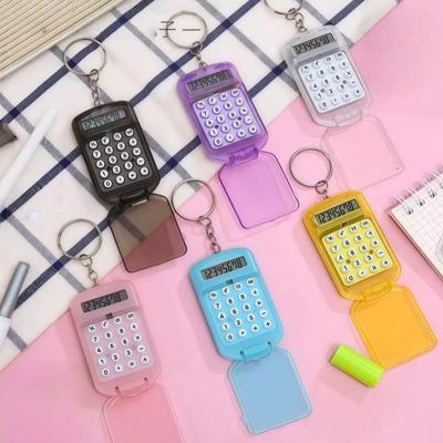 Mini Transparent Flip Keychain Calculator for Students