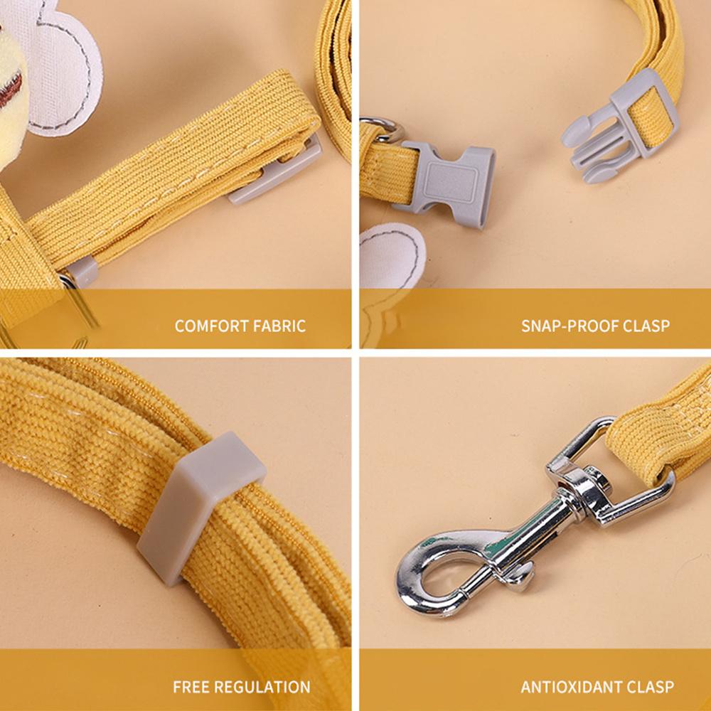 Little Bee Cat Dog Traction Rope Adjustable Double Layer Pet Safety Rope Pet Outdoor Walking Towing Rope Pet Products