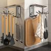 Kitchen Swivel Hook 360 Rotatable Self-Adhesive Hooks Kitchen Hooks For Utensils Wall Mount Hanger With 10 Hooks No Drilling