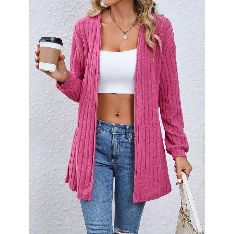 IHUASU Women's Vintage Casual Solid Color Print Autumn Winter Long Sleeve Jackets & Coats