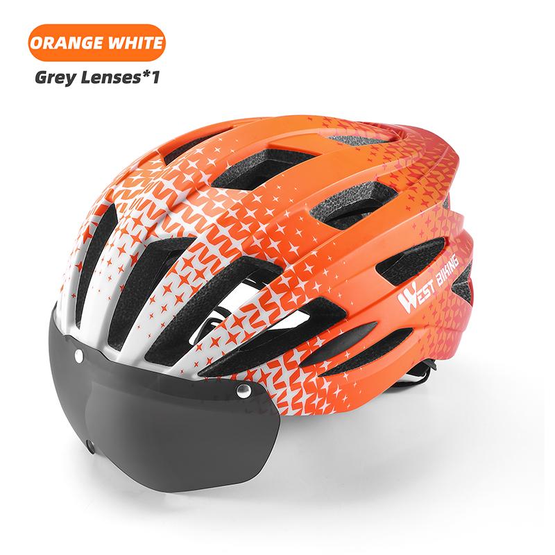 WEST BIKING Unisex Cycling Helmet Integrally-Molded Adjustable MTB Road Bicycle Safety Hat For Men Women Thickened Sport Helmet
