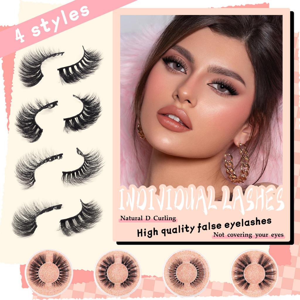 1 Pair Of Natural Thick False Eyelashes 20 Boxes Mixed Fried Hair Curled Eyelashes