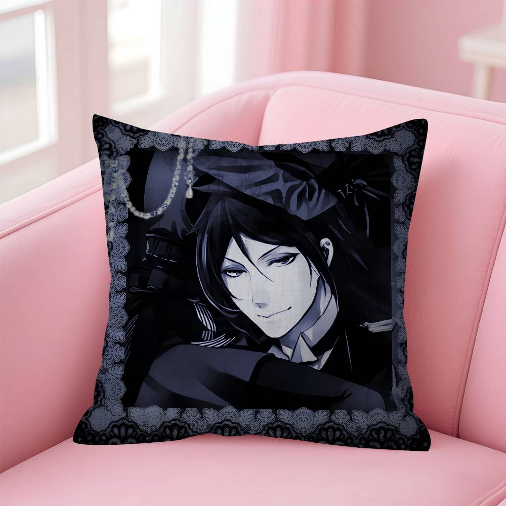 Anime Black Butler horror   Cushion Cover Inches Farmhouse Decor Home Throw Pillow Covers for Couch Decorations