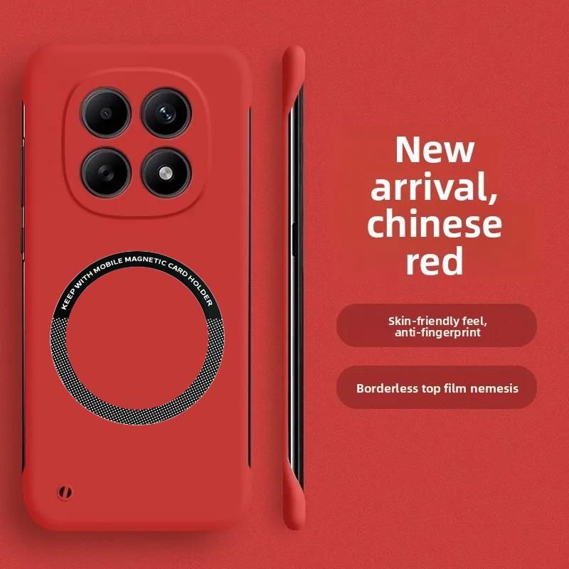 Ultra Thin Frameless Enhance PC Case For Redmi Note 15 Pro 14 Pro Plus 5G Magnetic Bare Machine Feel Shockproof Protection Cover