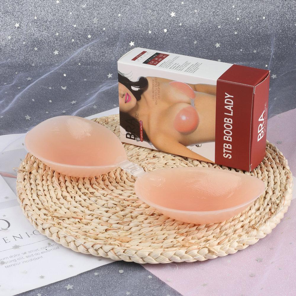 Silicone Invisible Bra with 4x Push-Up and Nipple Cover