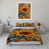 Vibrant sunflower swirl pattern. Bedding sets Duvet cover sets Duvet covers Pillowcases(1 * Duvet Cover 2 * Pillowcases, without duvet insert)