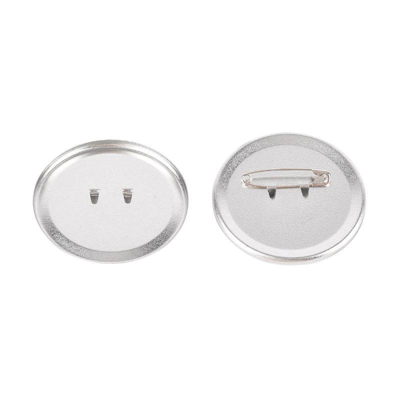 50Set 25-75Mm Metal Badge Pin Button Maker Parts Diy Blank Badge Button Parts For Art Crafts Making Iron-Base Badges Set