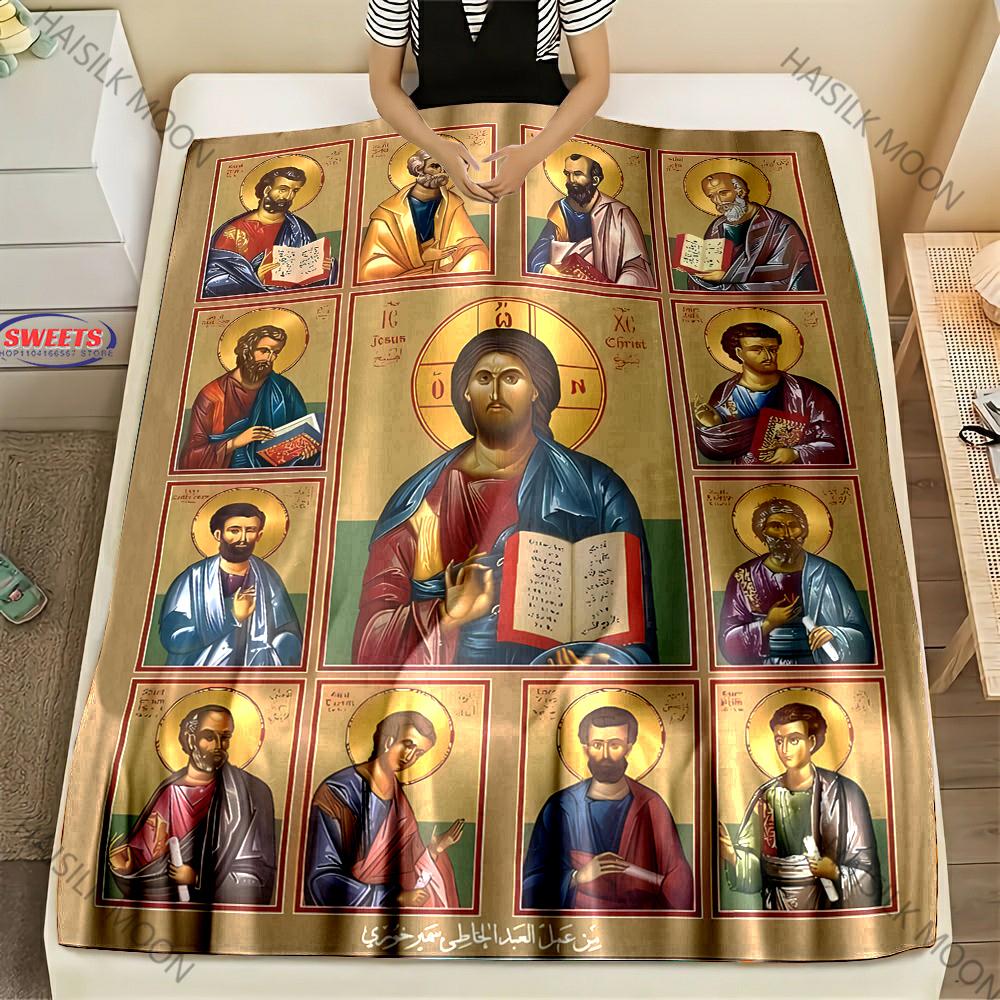 

9 Styles Jesus and The Twelve Apostles Throw Blanket Camping Blanket for Children Woman Man Sofa Throw Blanket Fashion Nice Gift 75x90cm