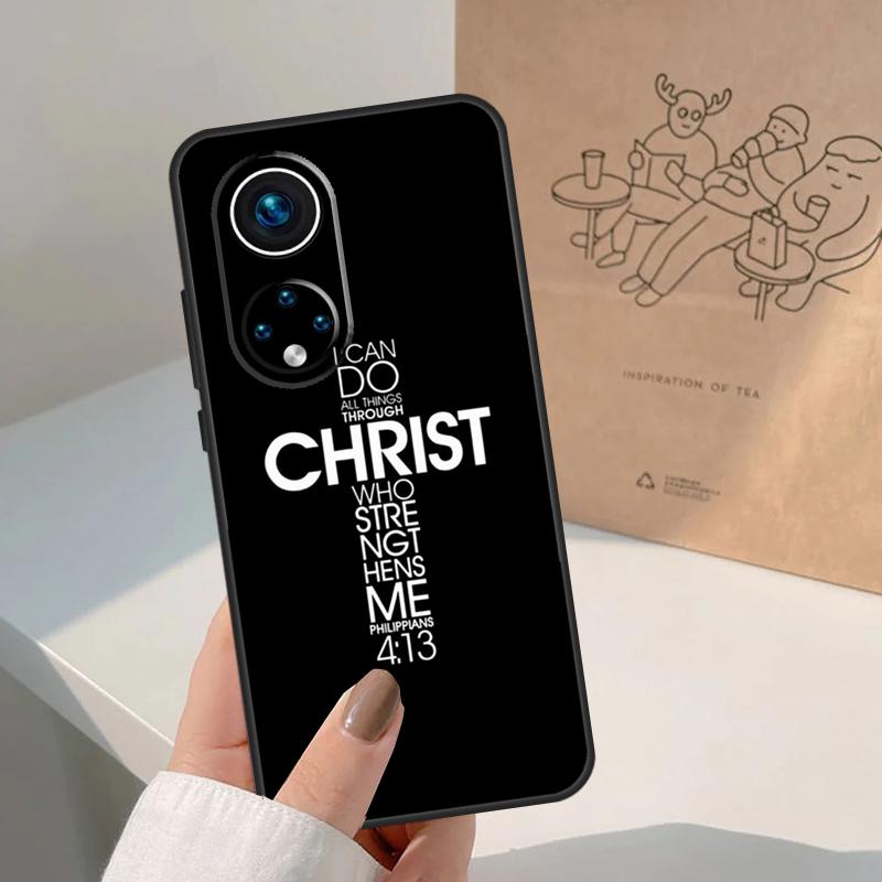 Christ Jesus Bible Verse Cross For Honor Magic 8 5 6 7 Pro Case For Honor 400 200 Lite 50 70 90 X8c X8b X9a X9b X9c X9d Win