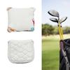 Golf Headcover Magnetic Closure Waterproofs Leather Texture Square Mallet Putters Magnetic Heel Shaft Golf Putter Cover