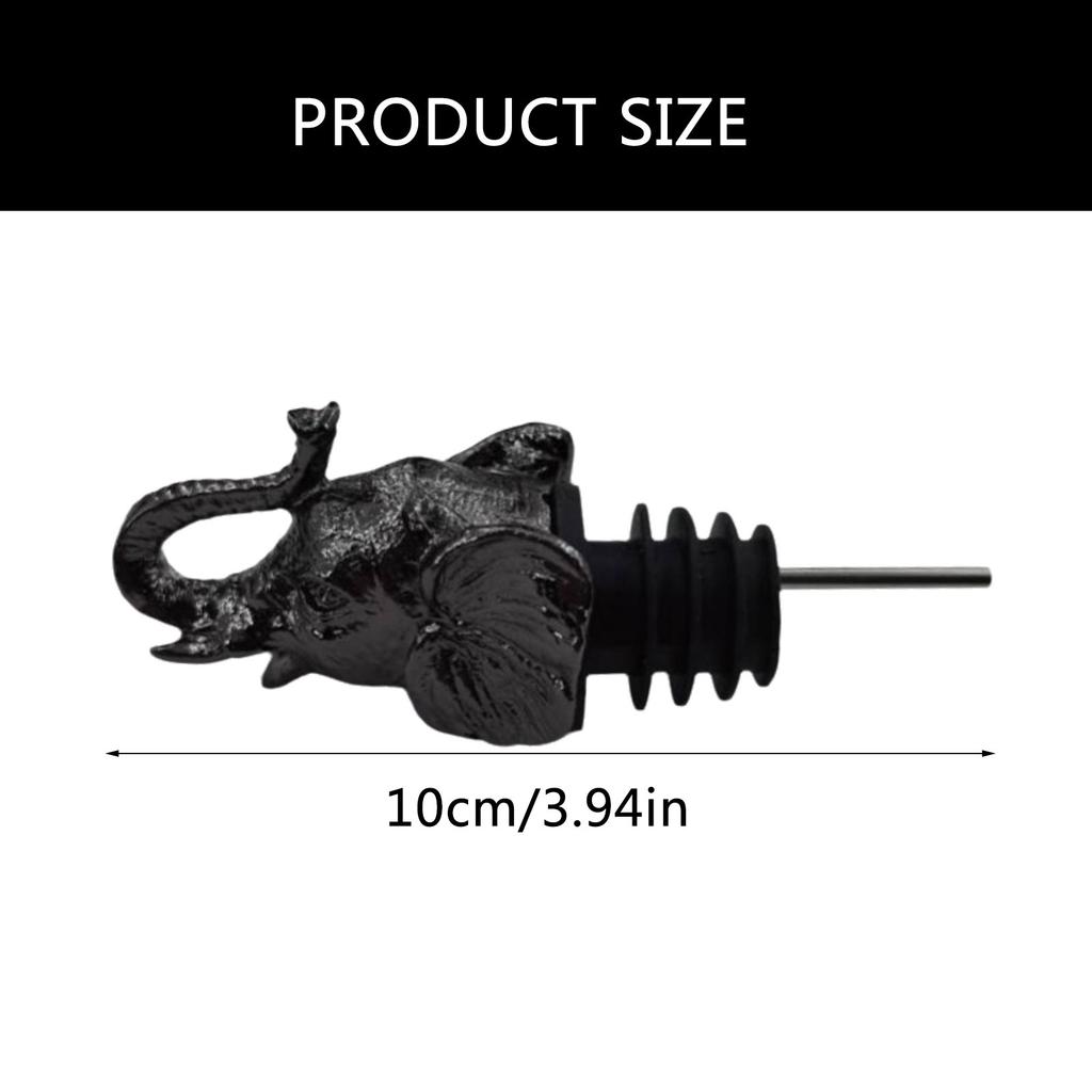 Elegant Elephant Head Wine Pourer Stopper Delicate Elephant Head Wine Stopper And Pourer For Enthusiasts And Collectors